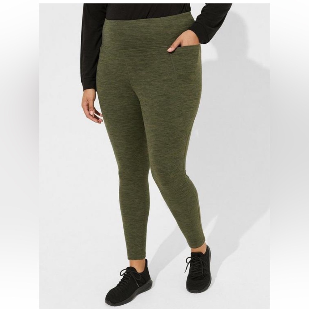 NWT Super-soft Performance Jersey Full Length Active Leggings with Pockets 22/24